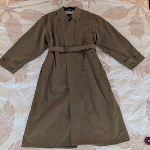 Vintage Newport Harbor USA Olive Green Trench Coat